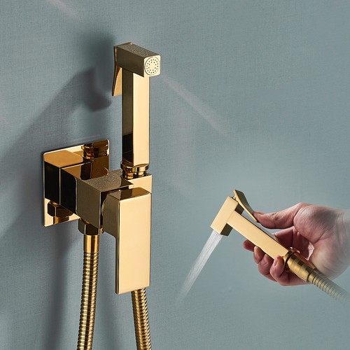 Gold brass bathroom sink - gold,