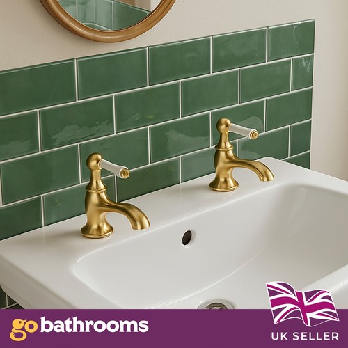 Traditional brushed gold basin - traditional,