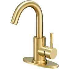 Gold Basin Mixer Tap