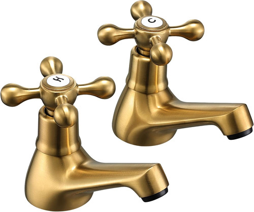 Basin pillar taps pair twin - basin,