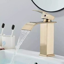 Brushed Gold Basin Sink Taps