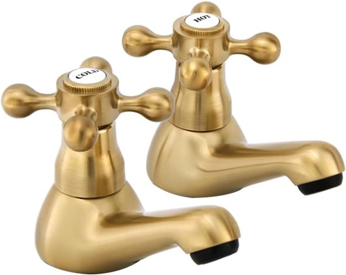 Basin pillar taps pair twin - basin,